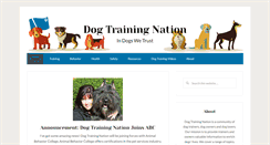 Desktop Screenshot of dogtrainingnation.com