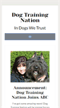 Mobile Screenshot of dogtrainingnation.com