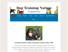 Tablet Screenshot of dogtrainingnation.com